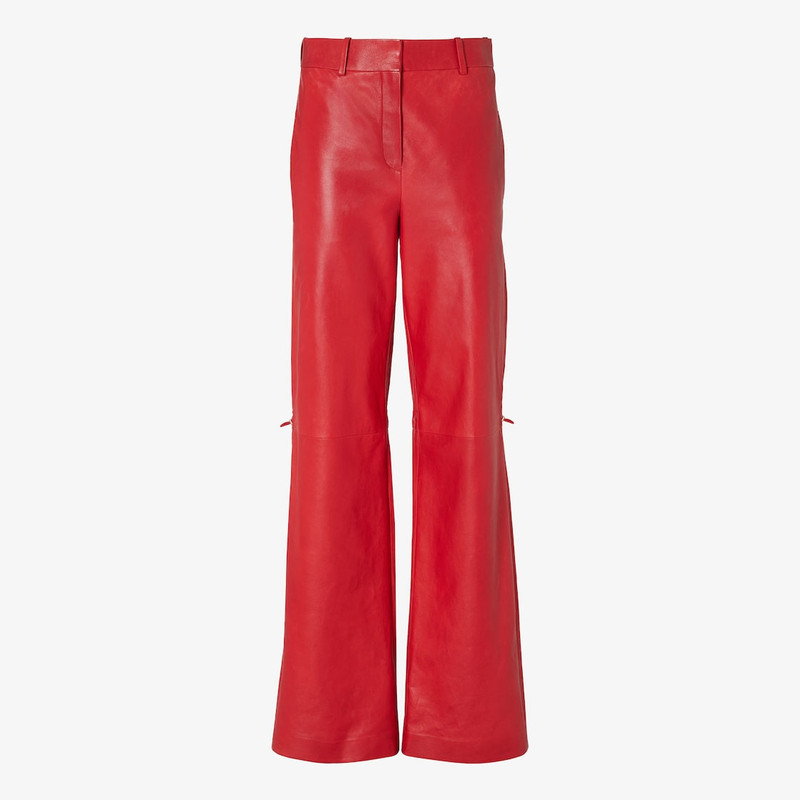 Pants Red nappa leather pants 1
