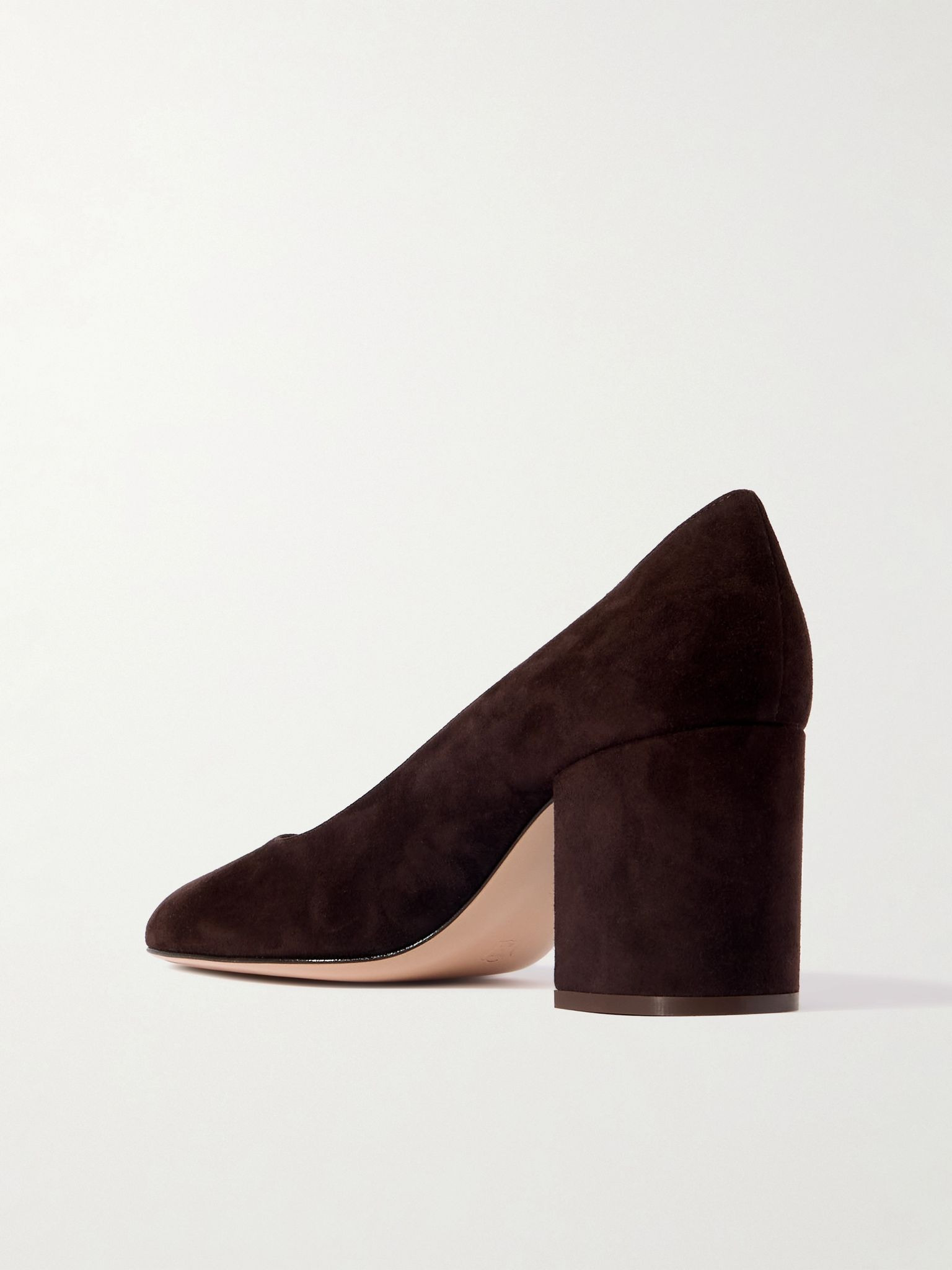 Joelle 70 suede pumps Chocolate - 3