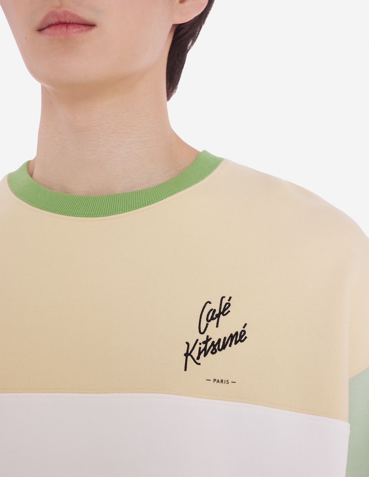 CAFE KITSUNE COLORBLOCK RELAX SWEATSHIRT - 6