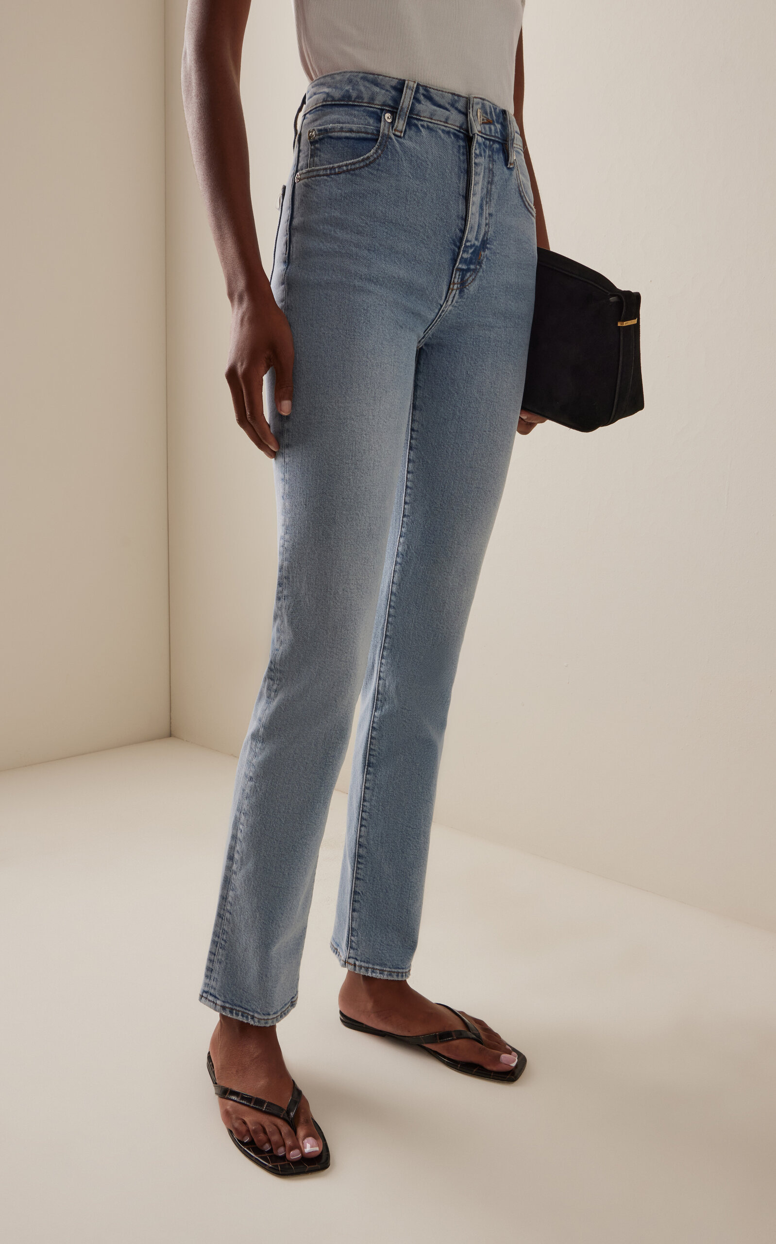 The Ruler Stretch High-Rise Straight-Leg Jeans light wash - 3