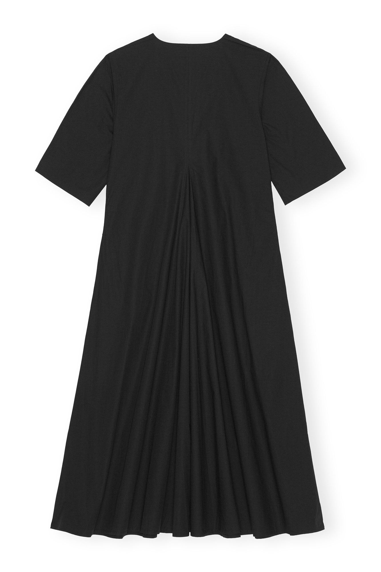 EXCLUSIVE BLACK COTTON POPLIN MAXI DRESS - 2