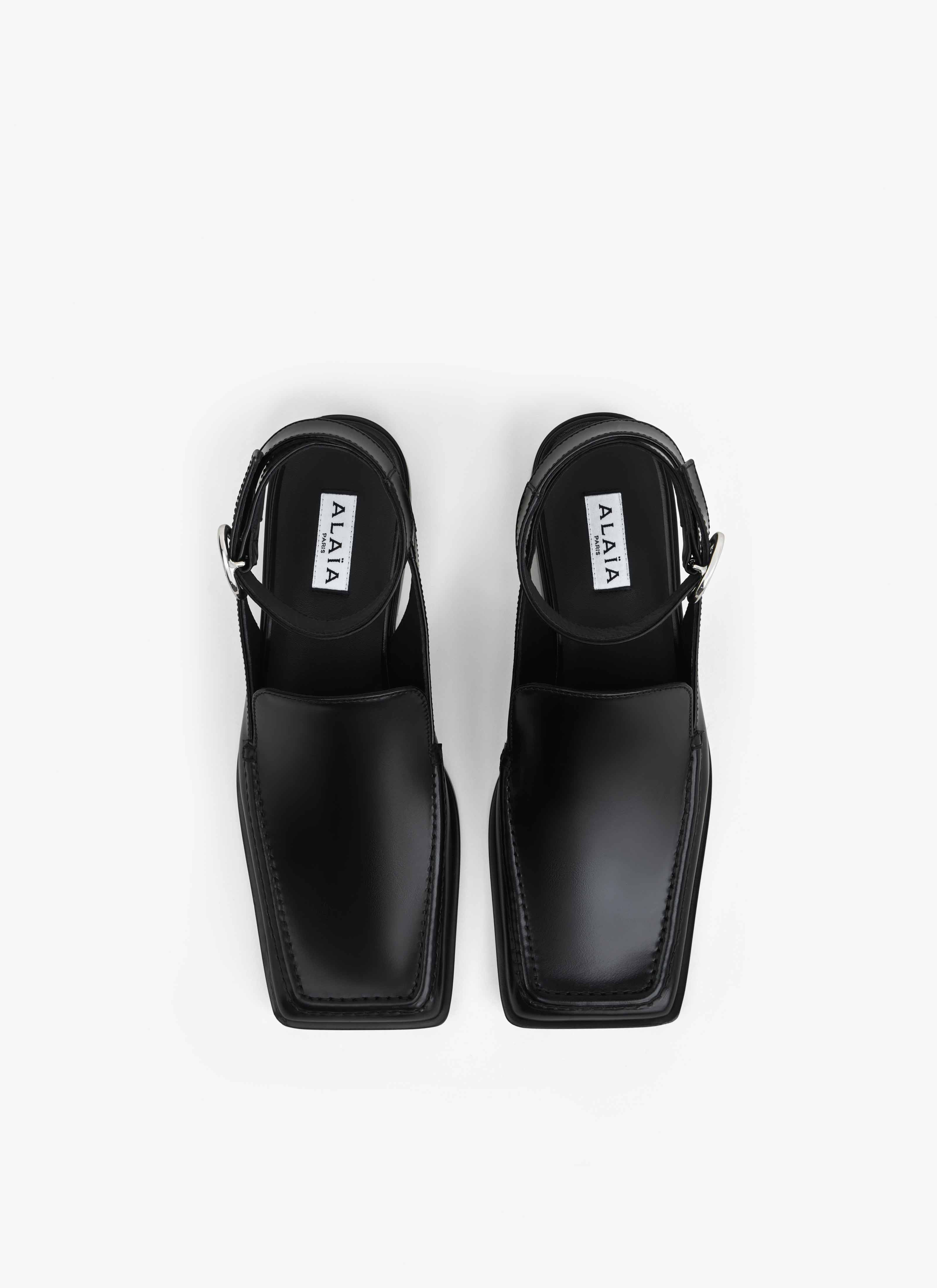 SQUARE LOAFER SANDALS IN CALFSKIN - 2