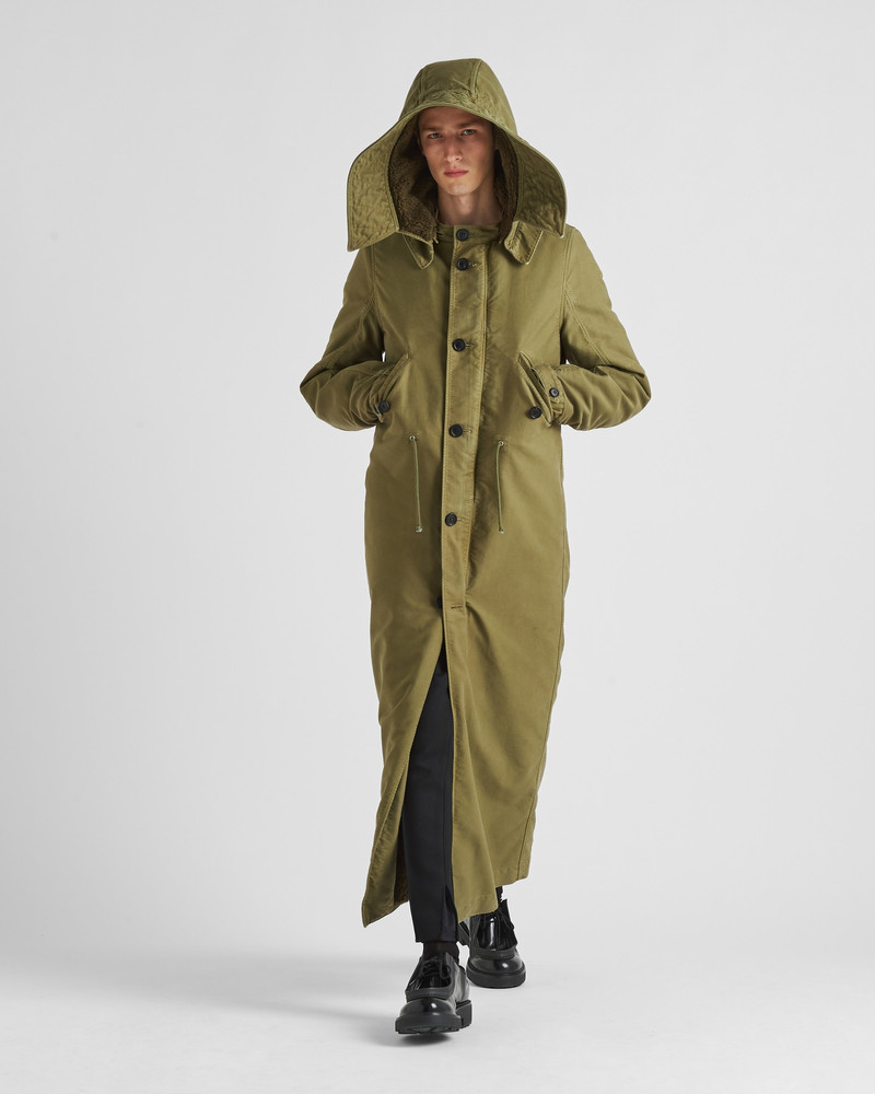 Prada Long cotton parka outlook