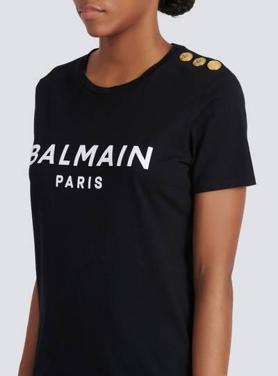 Balmain Eco-responsible cotton T-shirt with Balmain logo print outlook