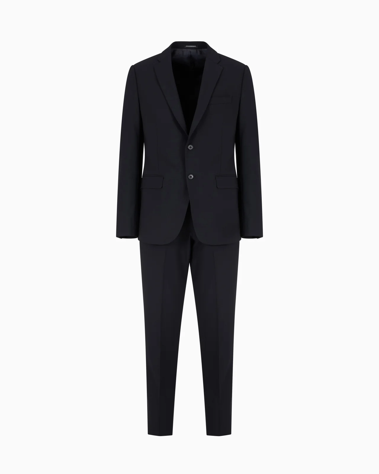 SINGLE-BREASTED SUIT IN VIRGIN-WOOL TWO-WAY STRETCH CANVAS - 1
