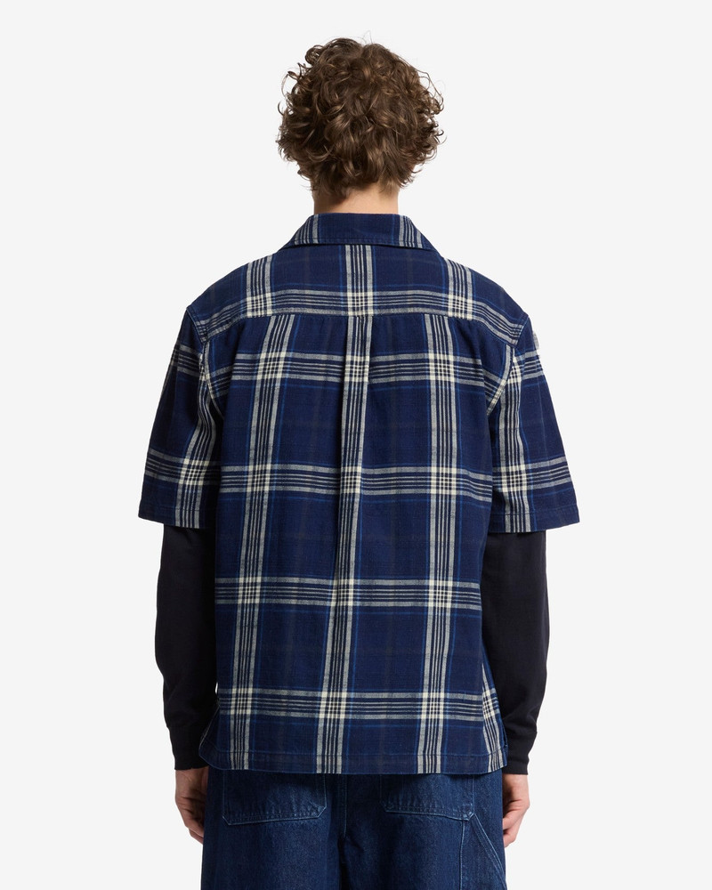 Short Sleeve Camp Shirt in Indigo Check 5