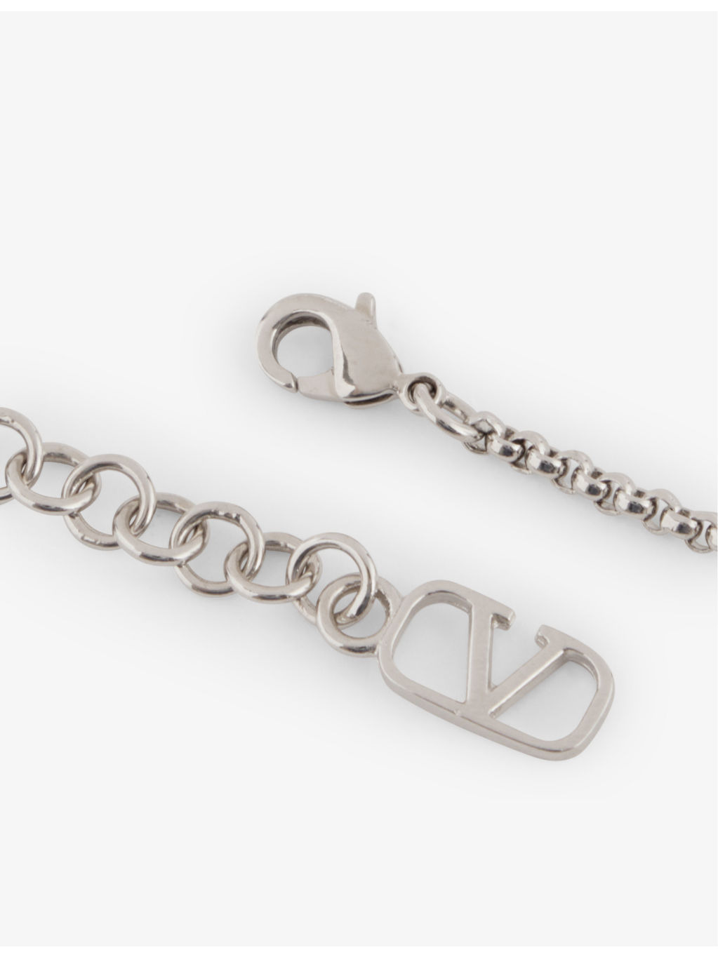 VLOGO logo-plaque crystal-embellished brass bracelet - 3