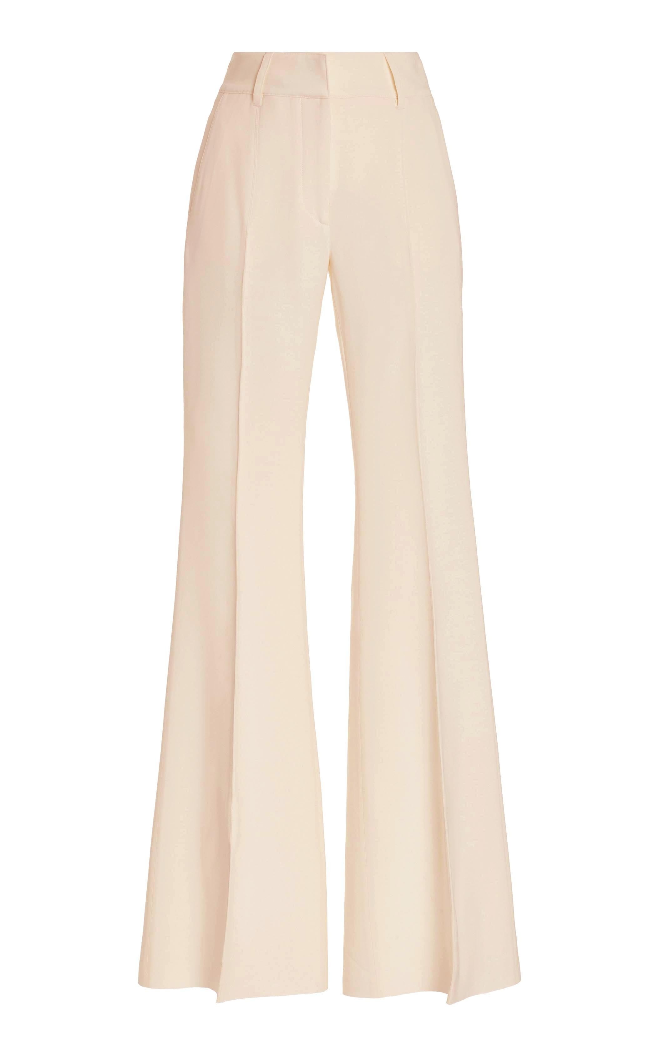 Rhein Pant in Ivory Silk Wool - 1