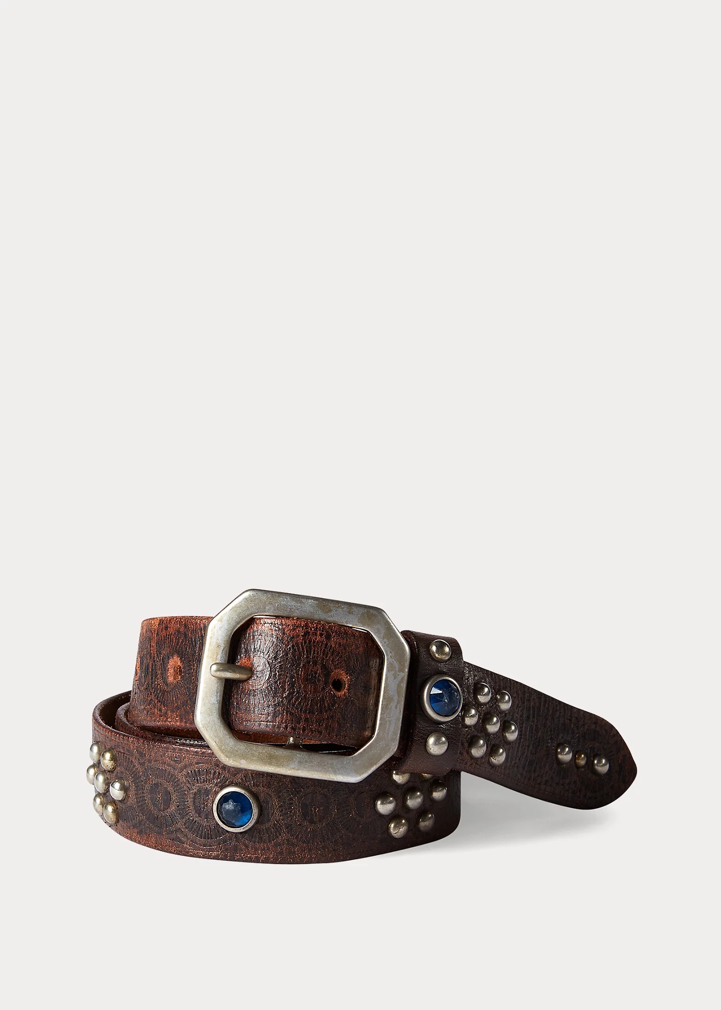 Studded Leather Belt - 1