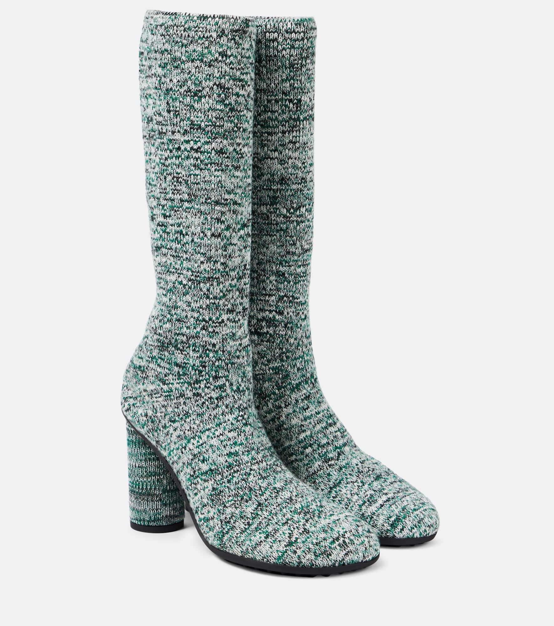 Atomic knitted knee-high sock boots - 1