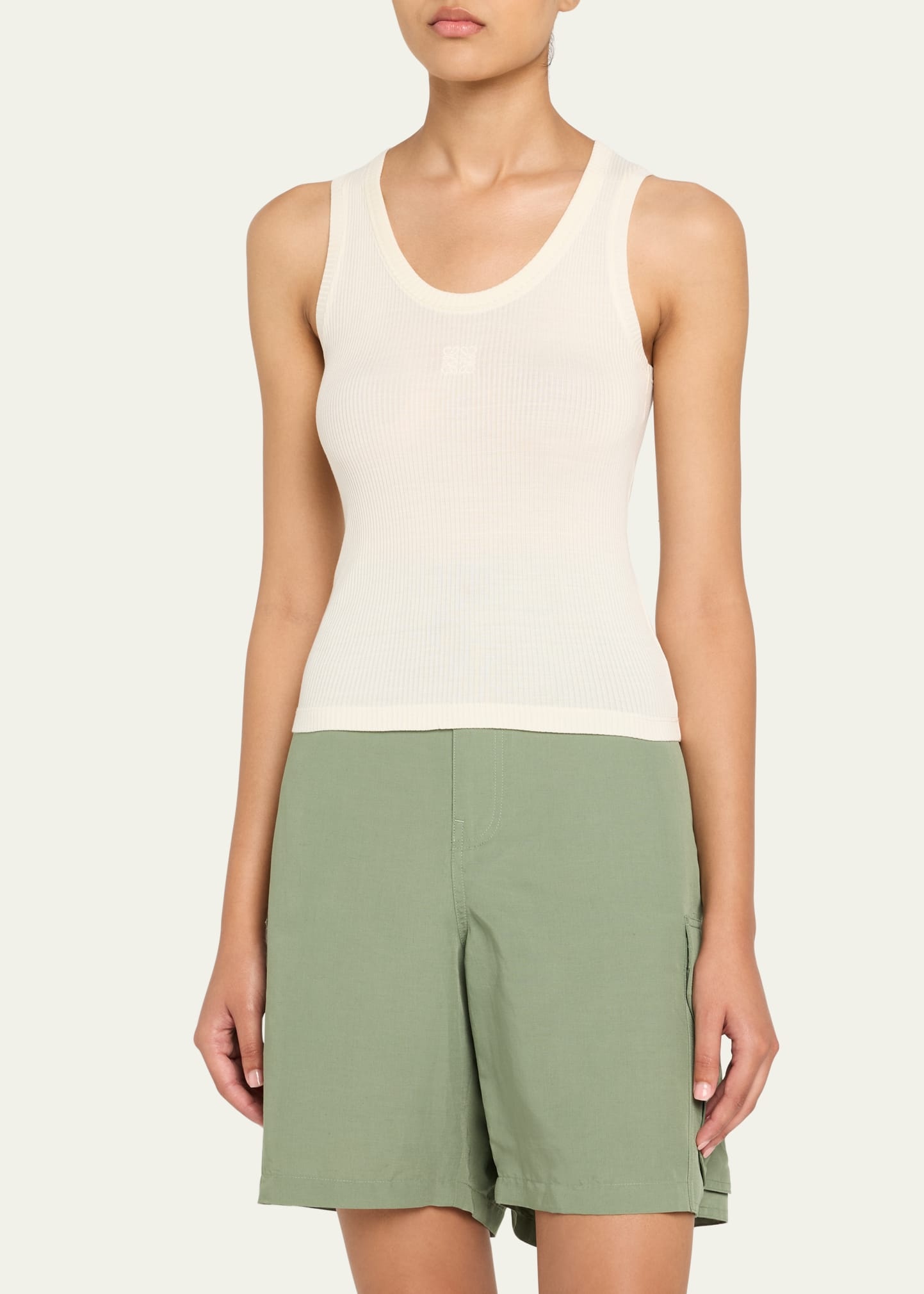 Anagram Logo Ribbed Tank Top - 4