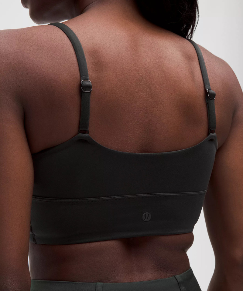 Satin Spaghetti-Strap Yoga Bra *Light Support, C/D Cup 5