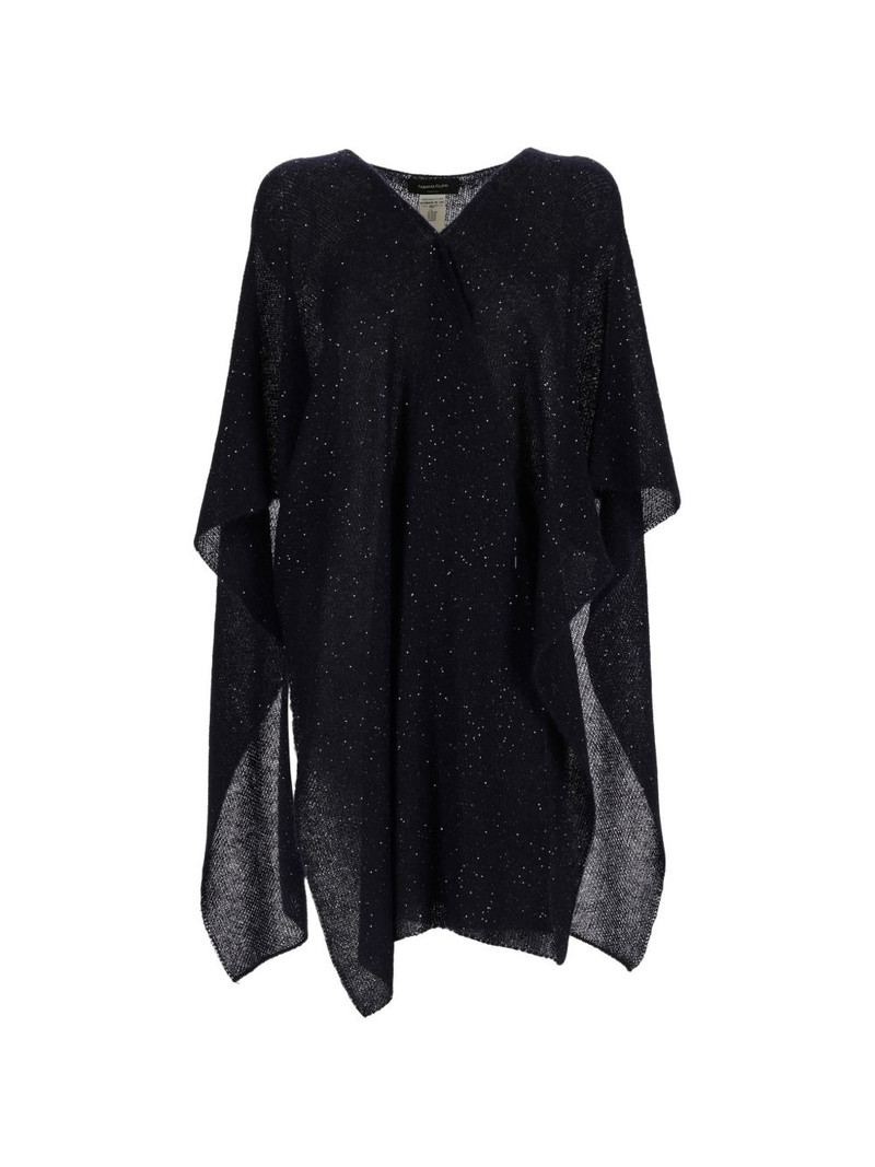 V-neck embellished cape 1
