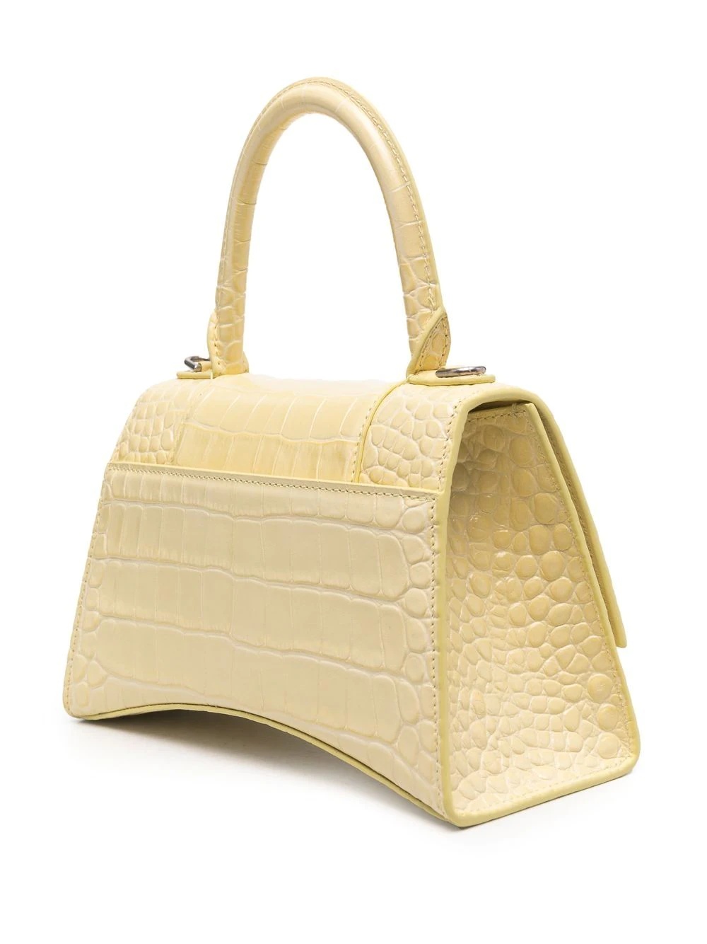 Hourglass crocodile-embossed shoulder bag - 4