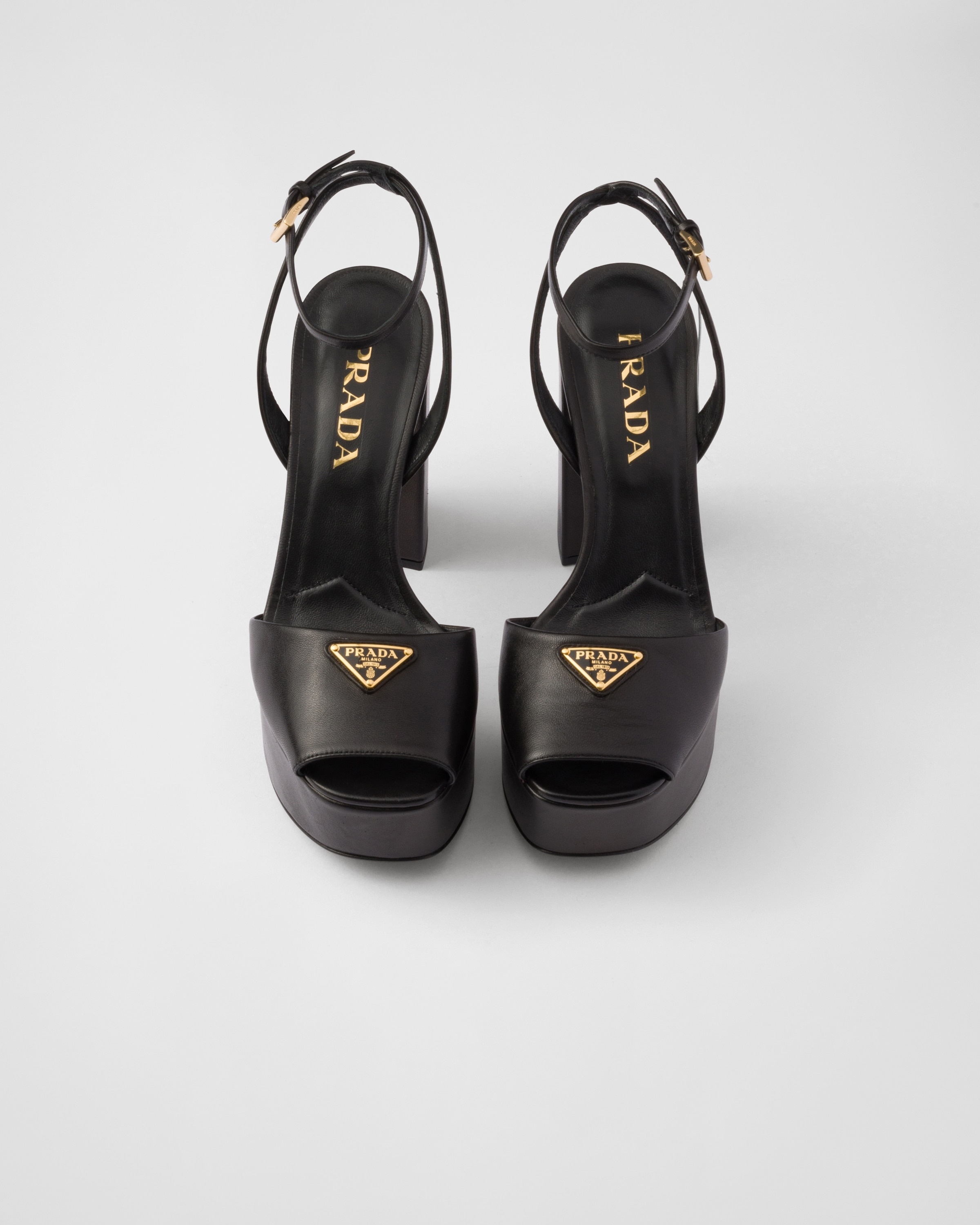 Nappa leather platform sandals - 4