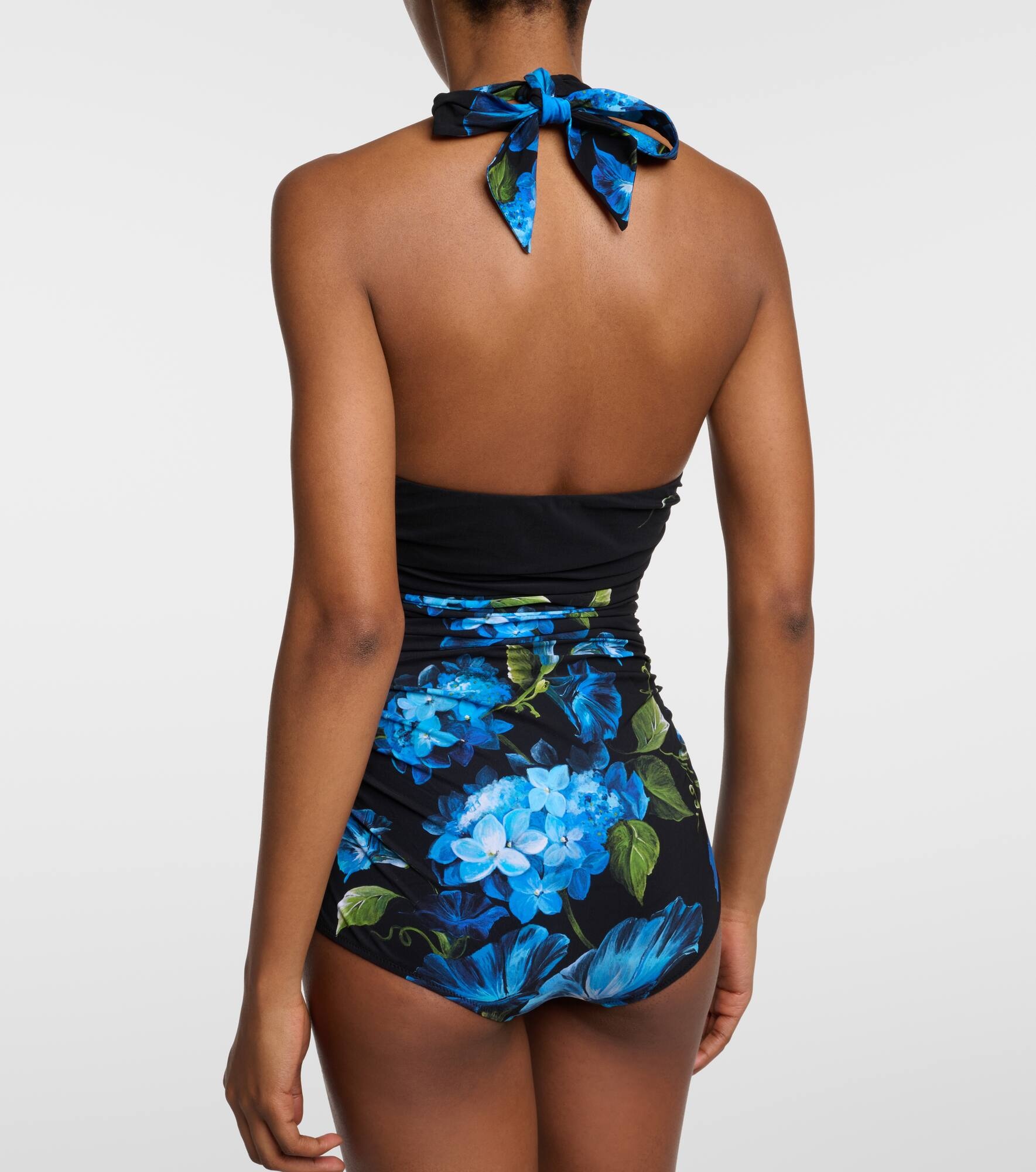 Floral halterneck swimsuit - 3