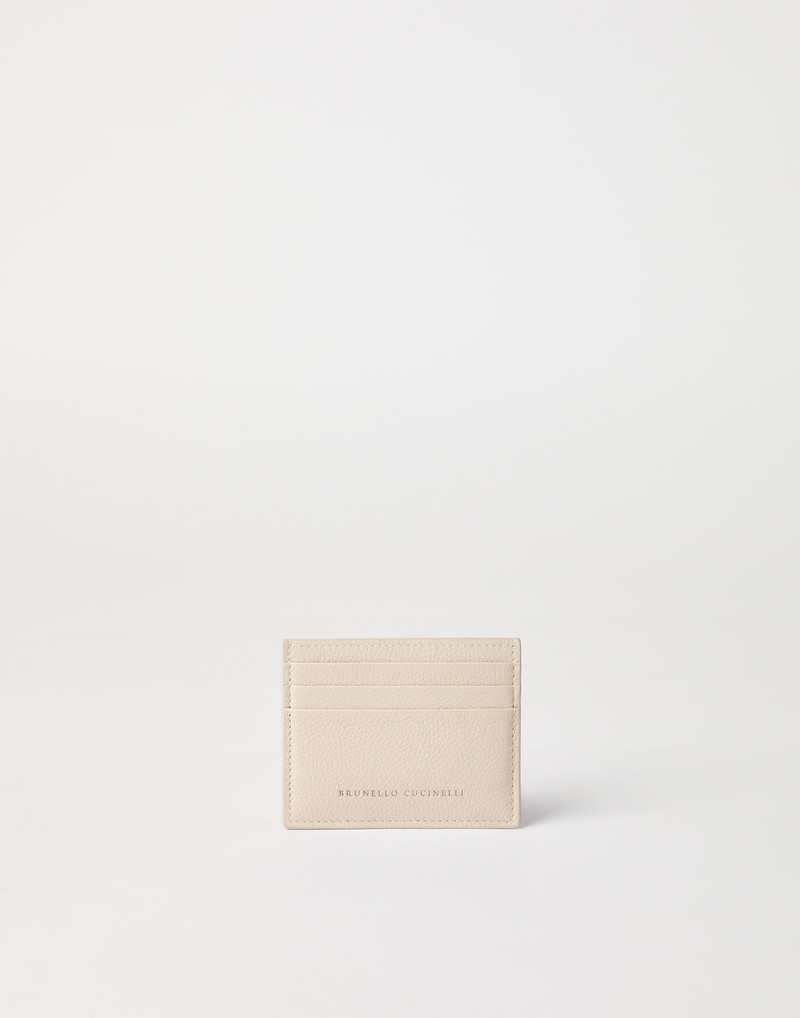 Grained leather card case 1