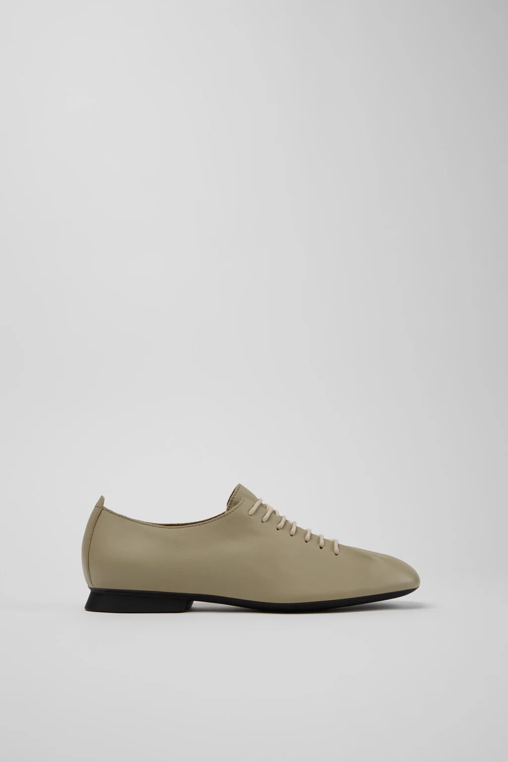 Casi Myra Beige Leather Shoes for Women. - 1