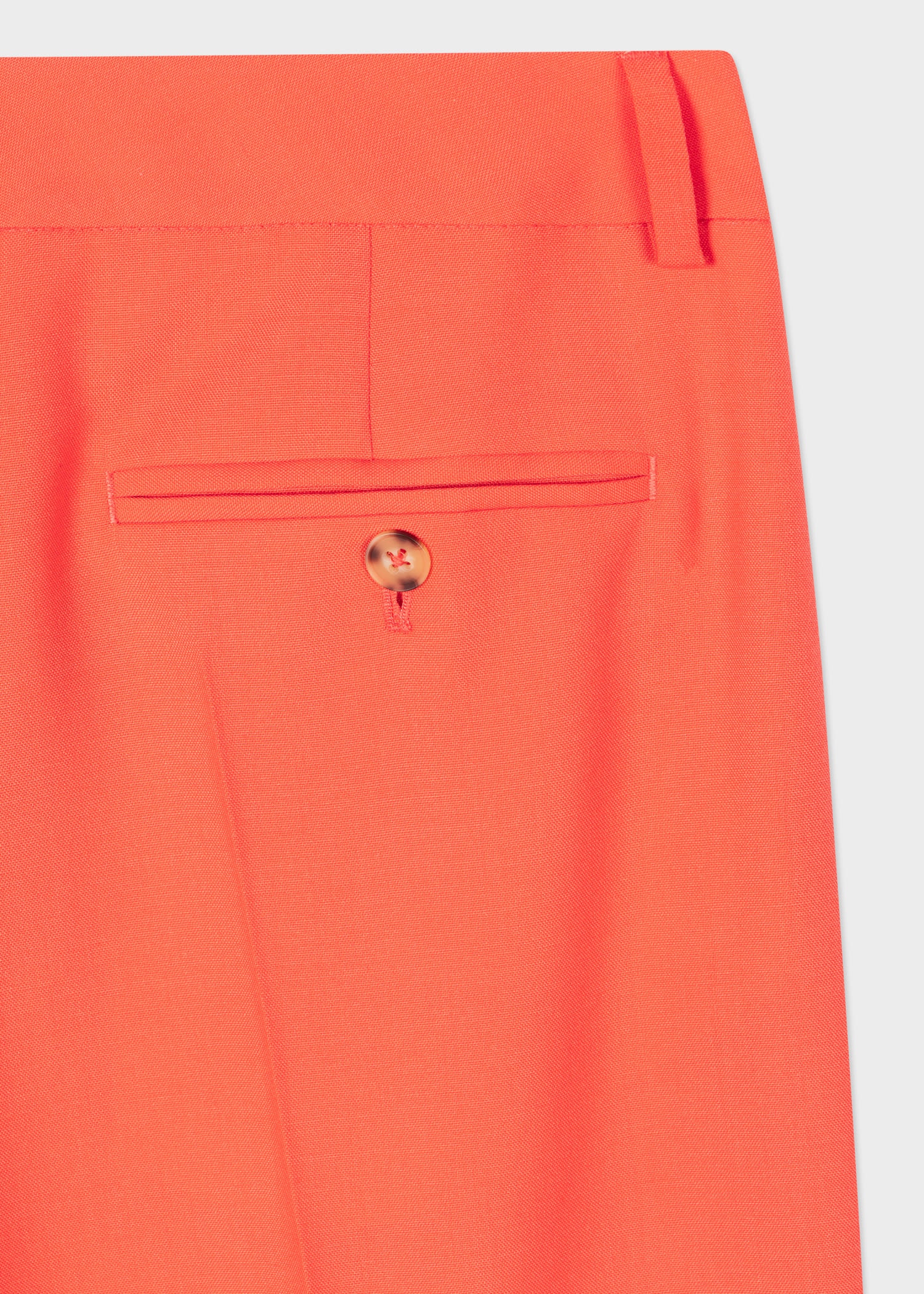 Orange Wool Hopsack Trousers - 2