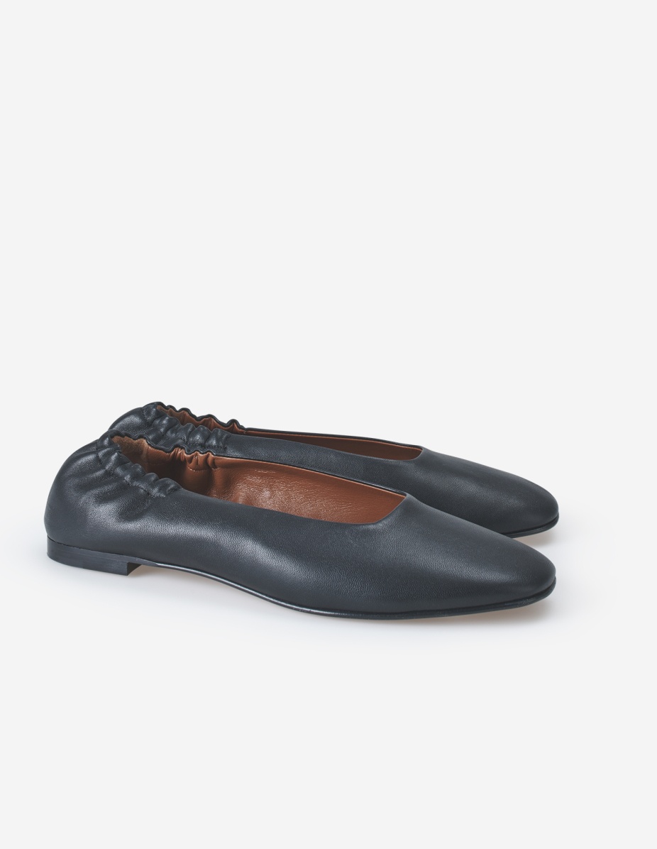 LEATHER FLAT BALLERINA - 2