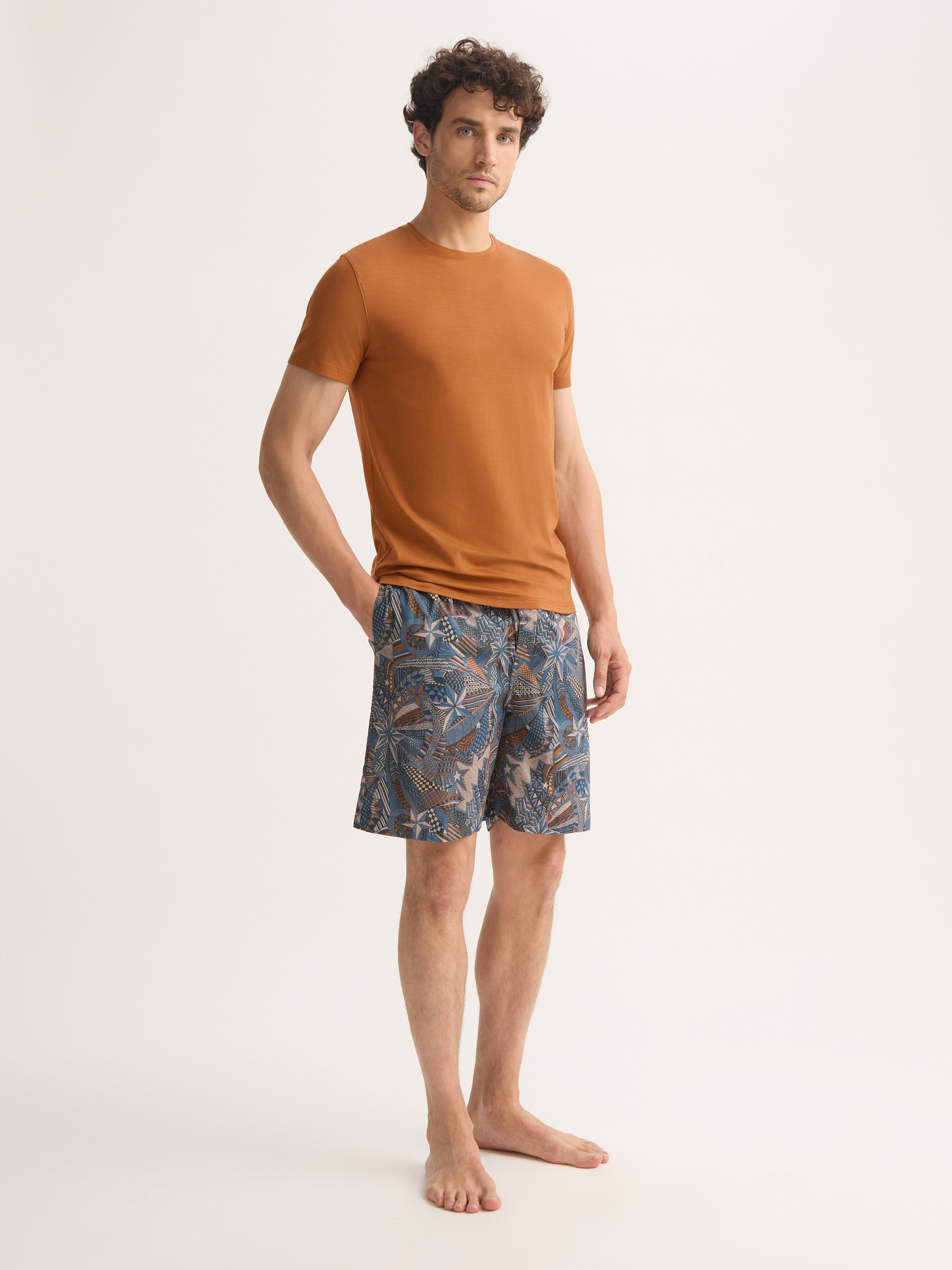 Men's T-Shirt Basel Micro Modal Stretch Ginger - 3