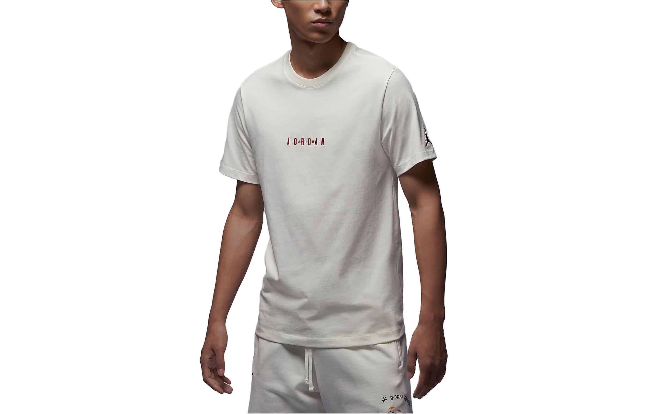 Air Jordan Embossed Air Crew T-Shirt 'White' DM3183-133 - 2