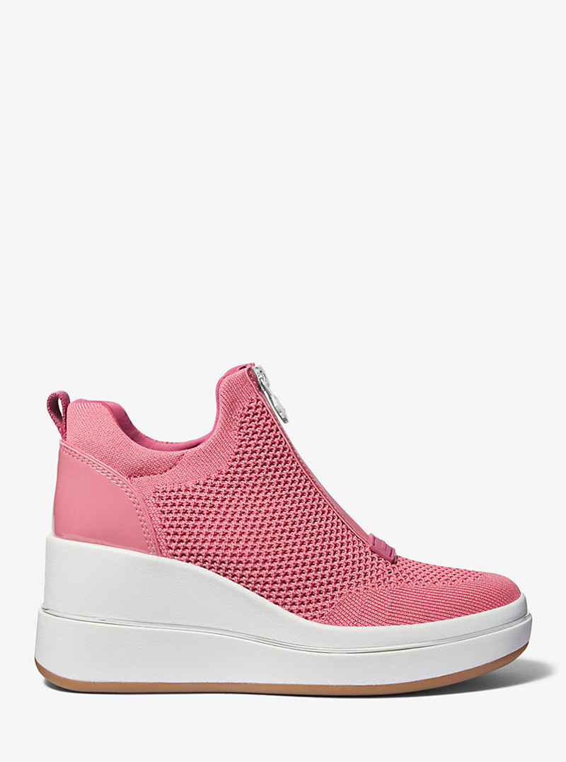 MICHAEL KORS Emmy Mesh Zip-Up Wedge Trainer outlook