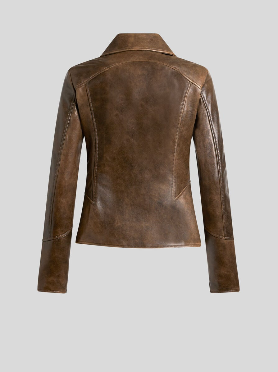 LEATHER JACKET WITH INLAYS - 6