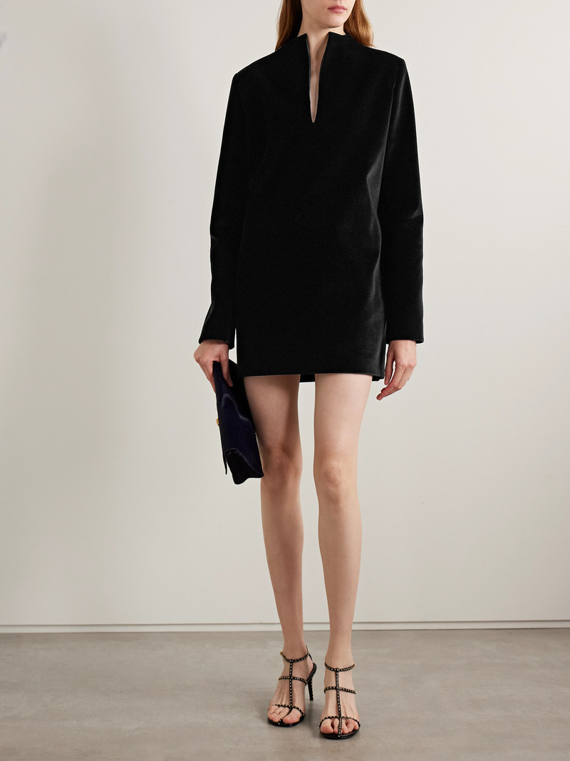 KHAITE Aleena Velvet Mini Dress outlook