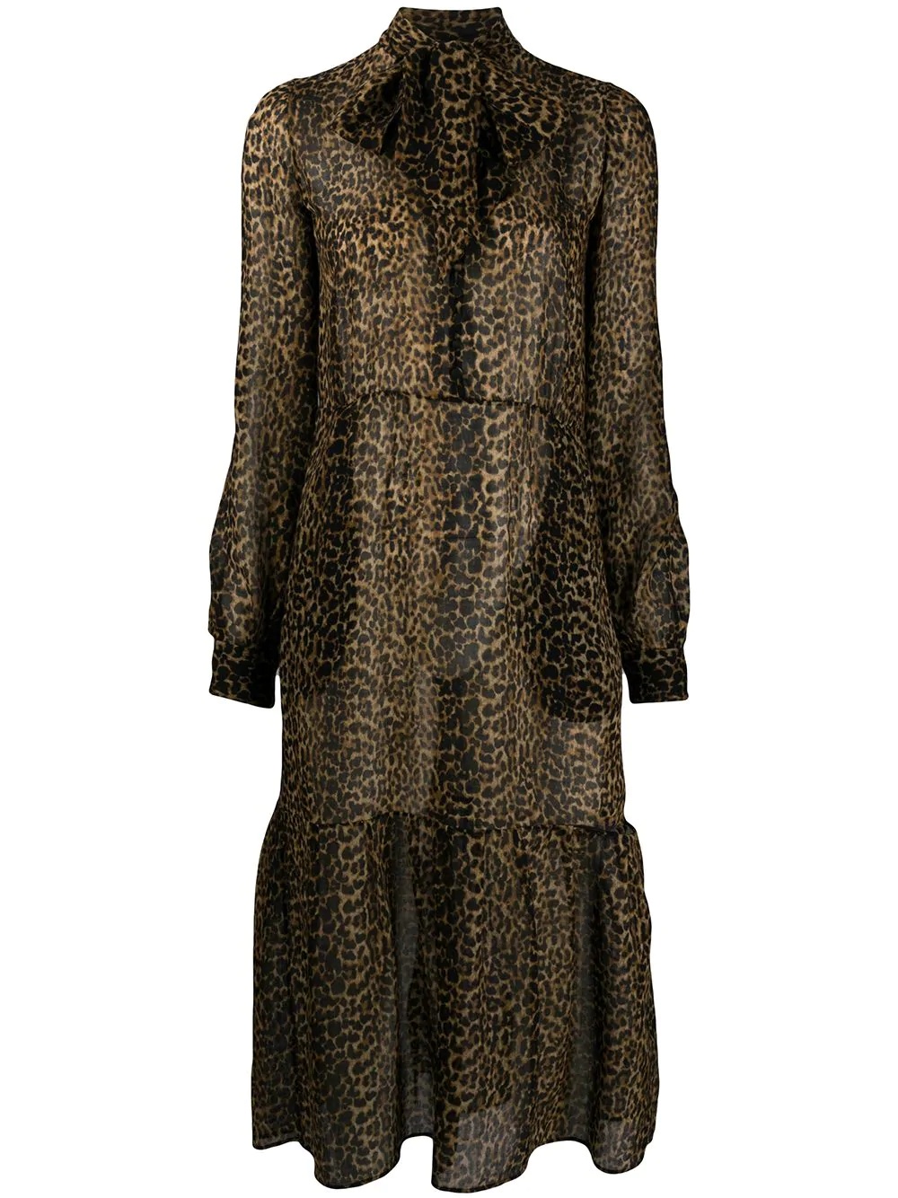 leopard midi dress - 1