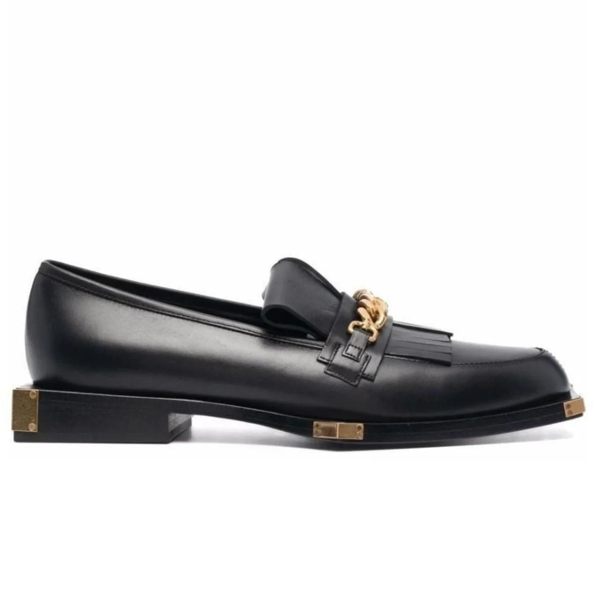 Black Tomi Leather Loafers - 1