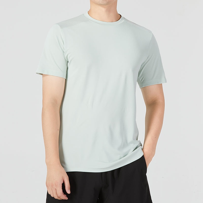 Men's adidas Solid Color Athleisure Casual Sports Round Neck Short Sleeve flax Green T-Shirt HJ9772 - 3