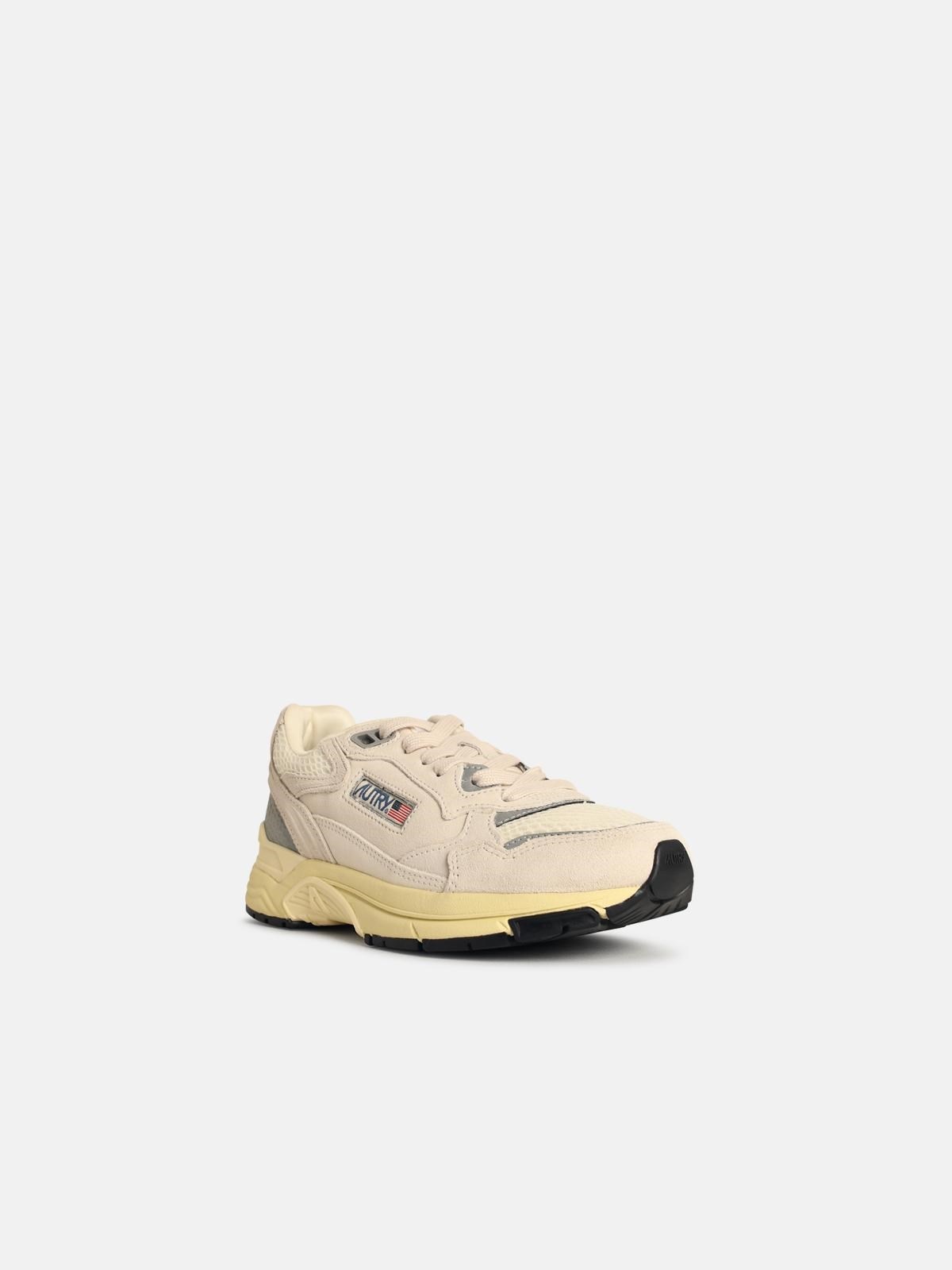 'HYPERWAY LOW' WHITE AND SILVER MESH AND SUEDE SNEAKERS - 2