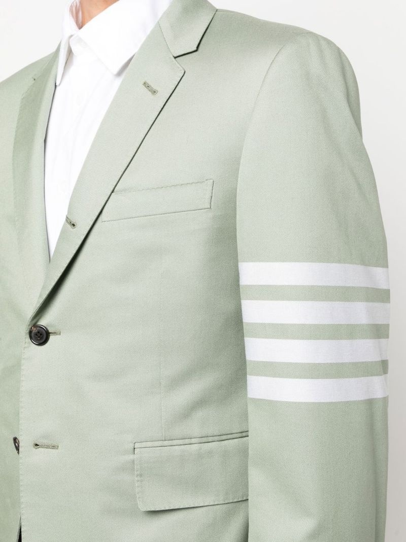 4-Bar stripe single-breasted blazer - 5