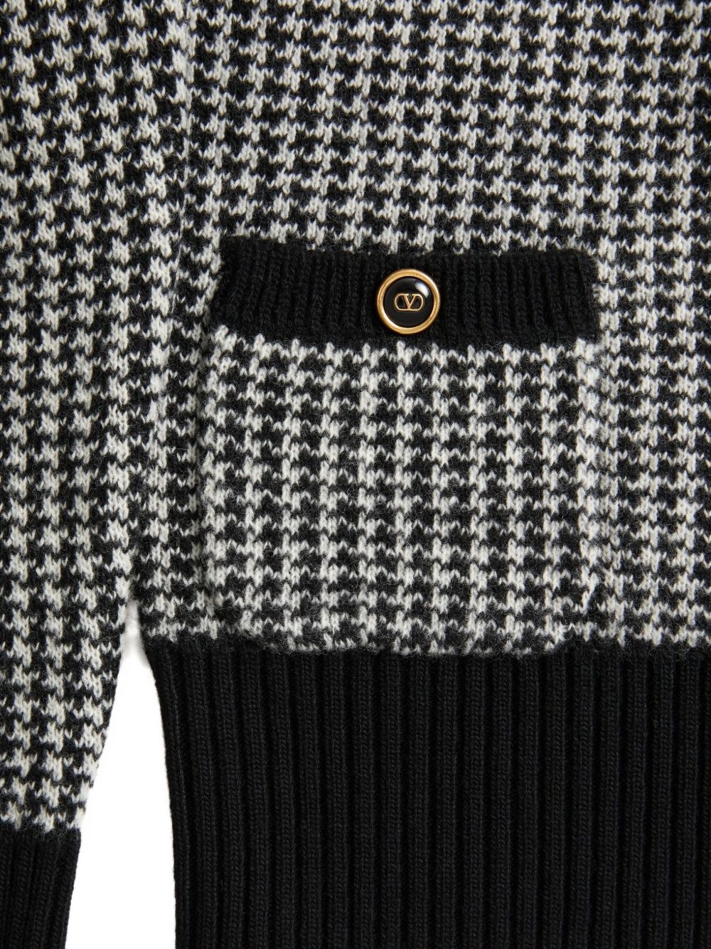houndstooth-pattern sweater - 3