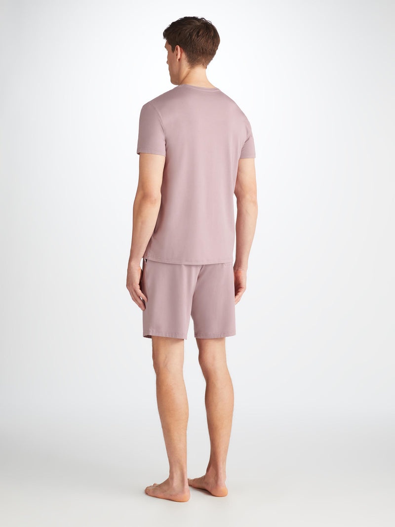 Men's Lounge Shorts Basel Micro Modal Stretch Mauve - 4