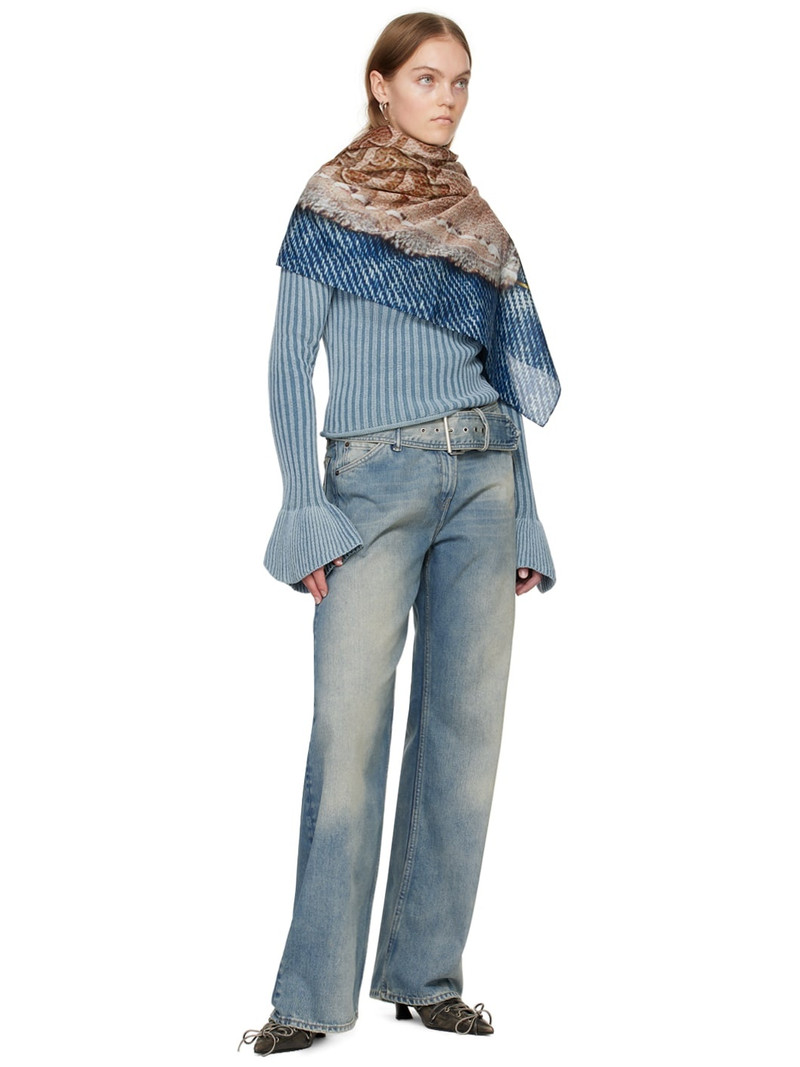 Acne Studios Blue Flared Cuff Sweater outlook