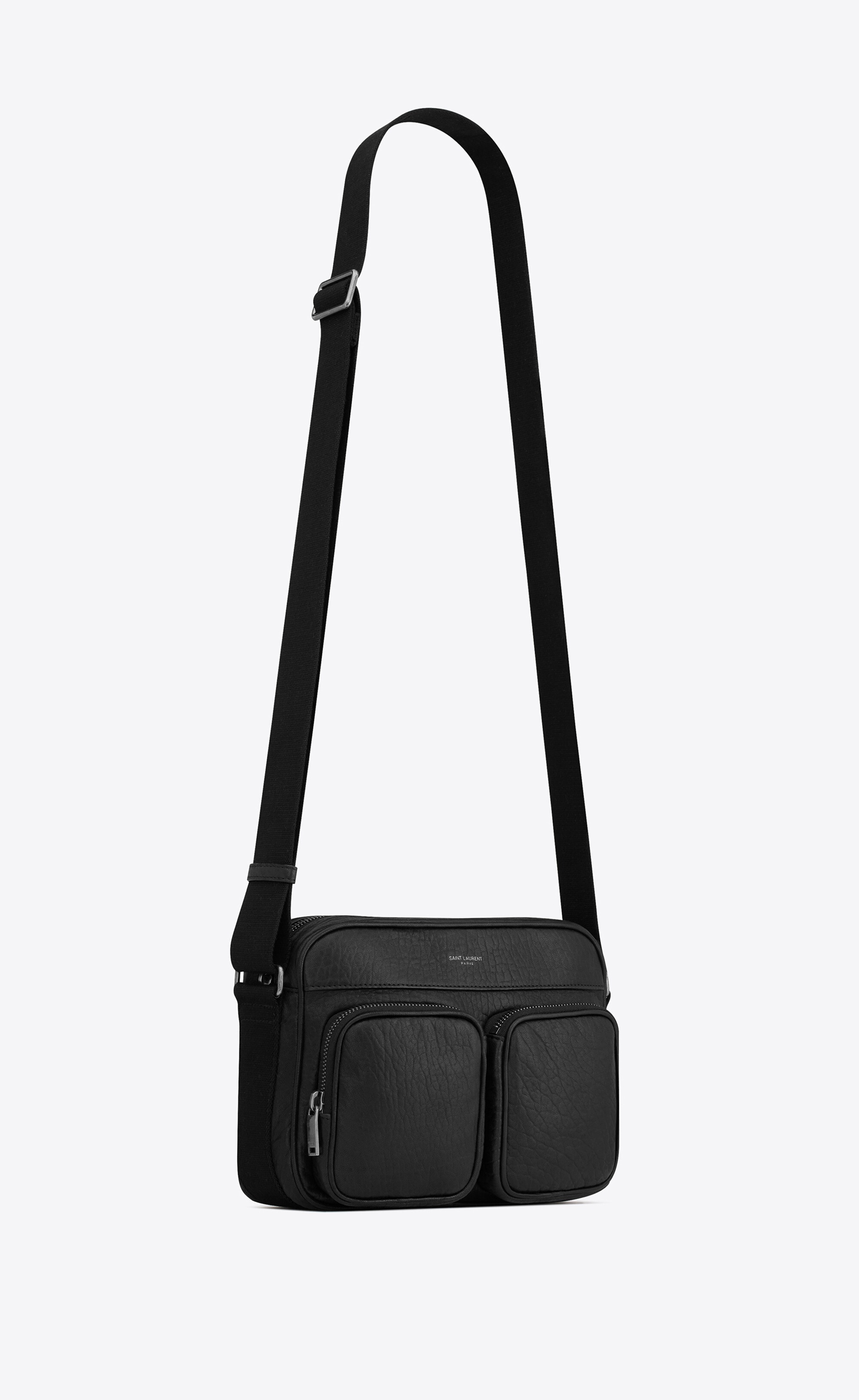 city saint laurent camera bag in grained leather - 4