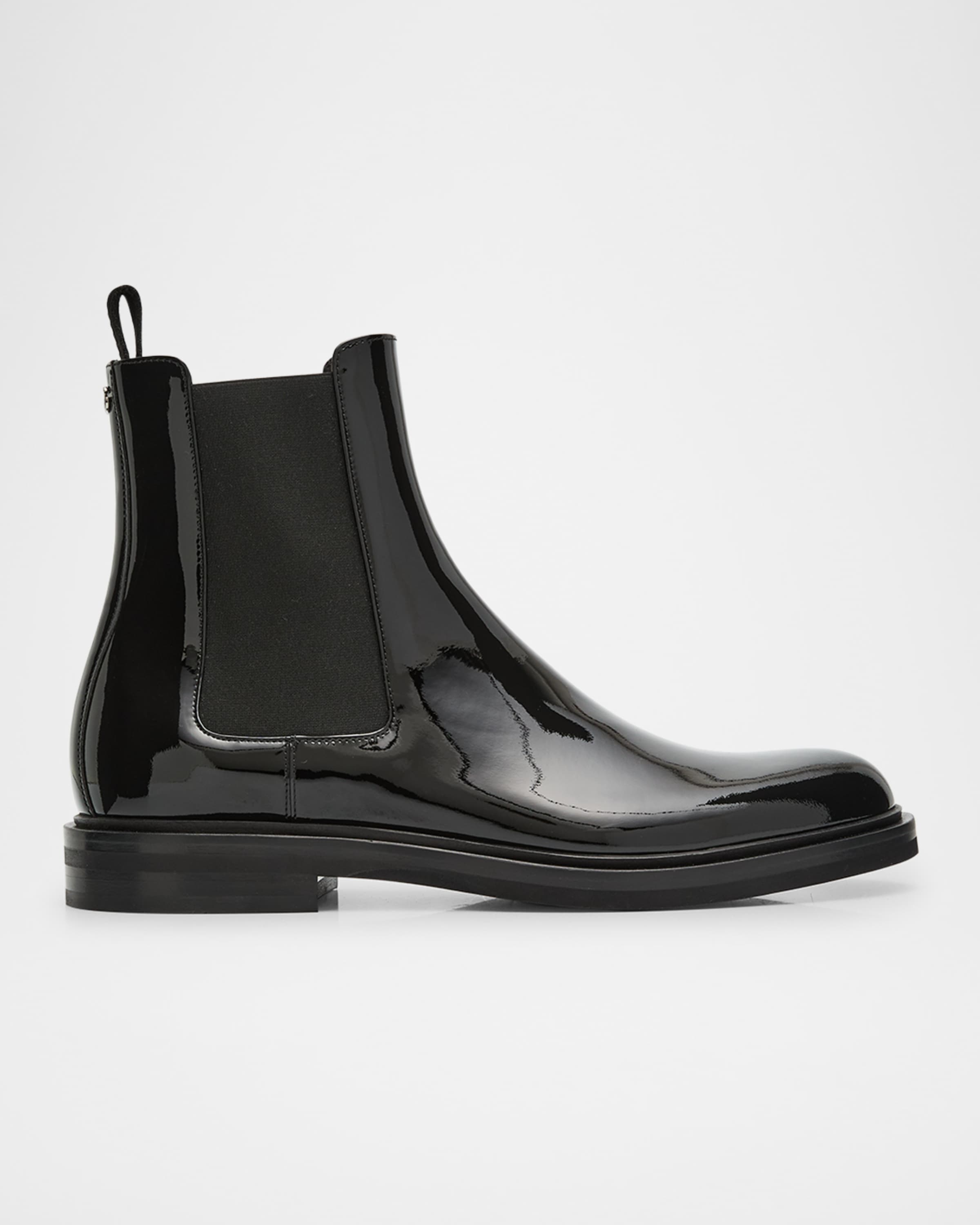 Men's Patent Leather Chelsea Boots - 1