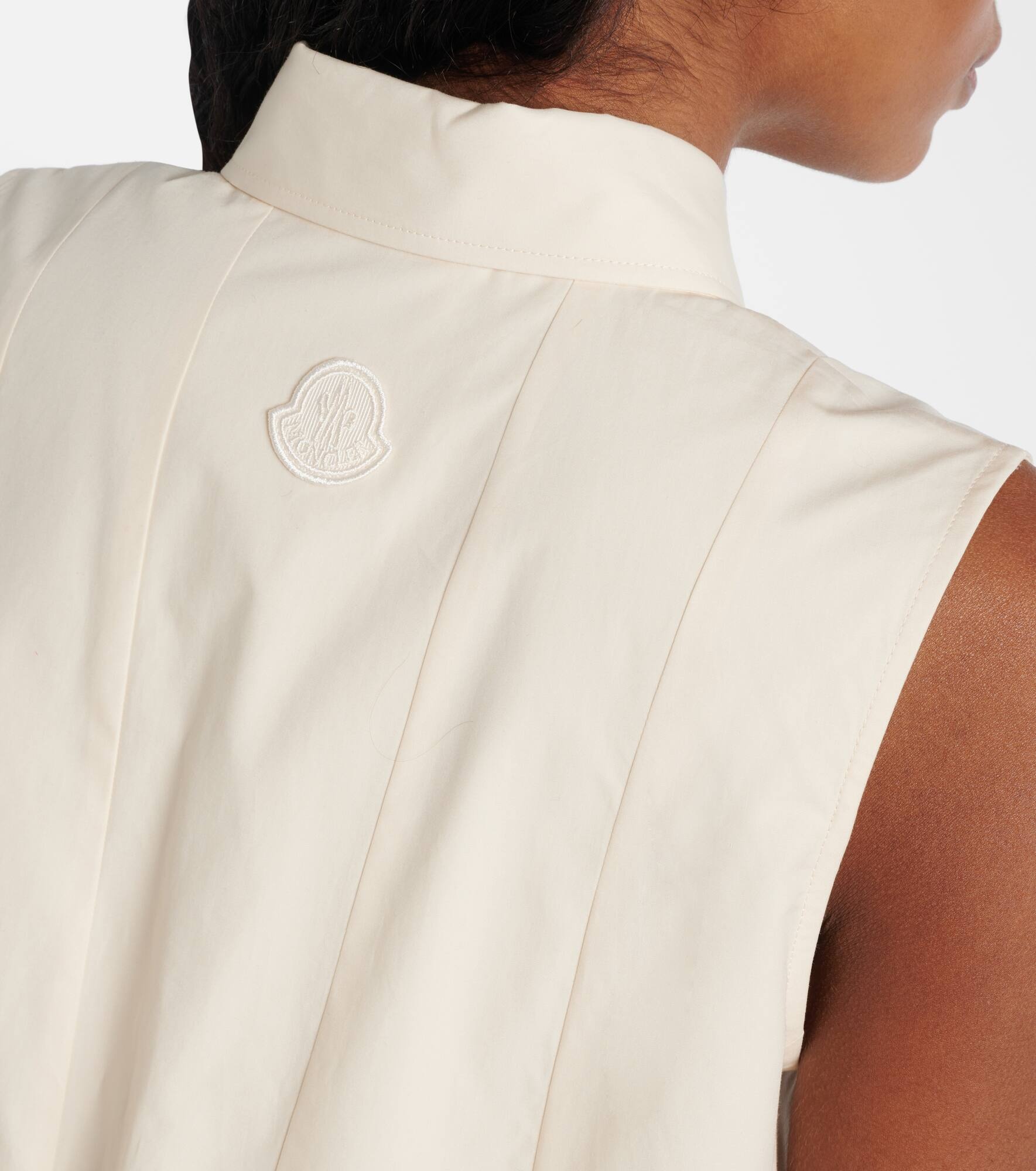 Cotton poplin and silk shirt dress - 6