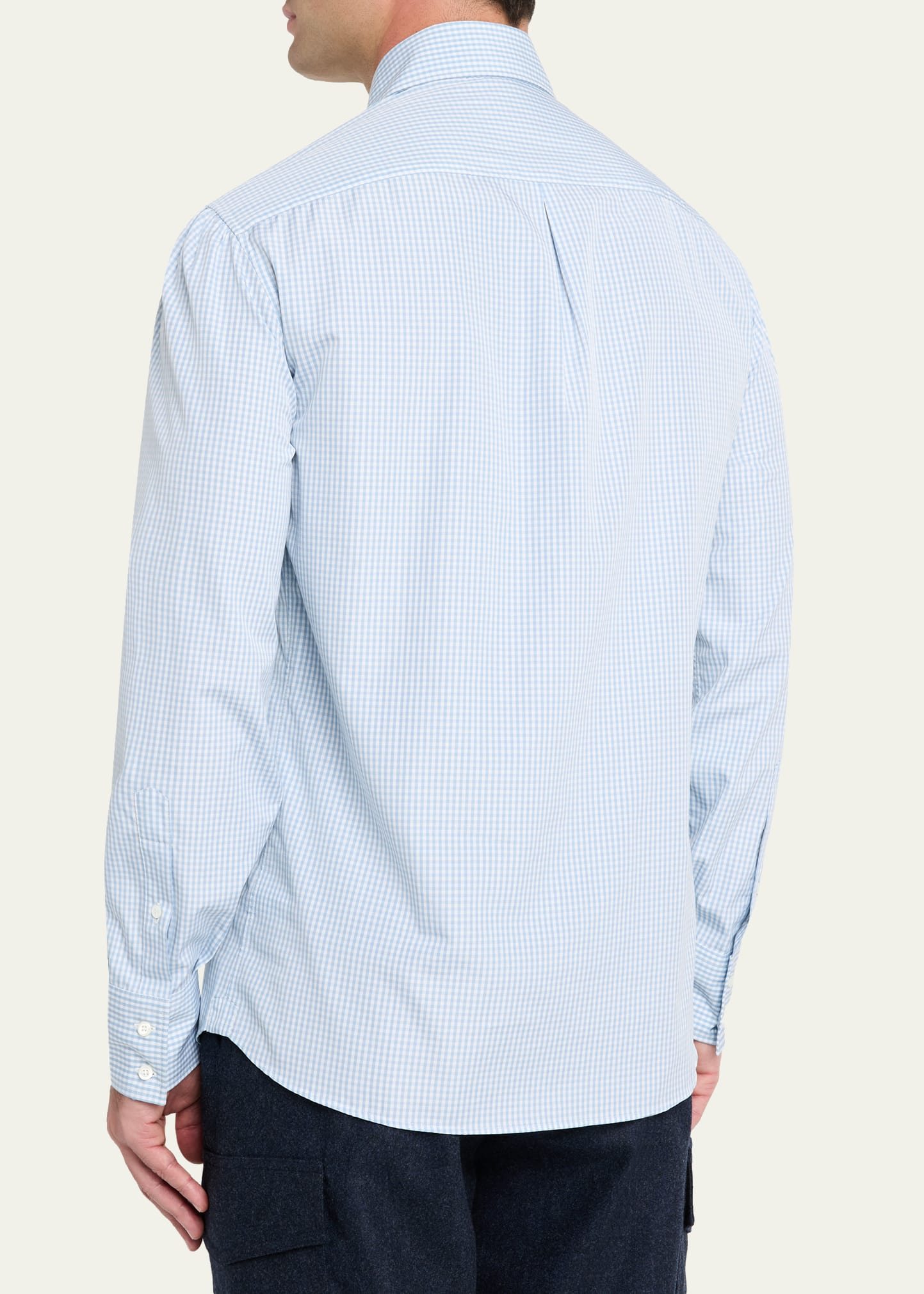 Men's Gingham Check Long-Sleeve Shirt - 3
