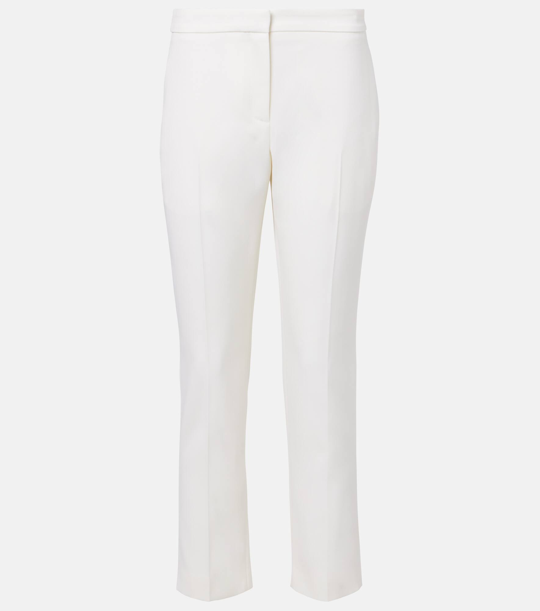 Cropped wool gabardine flared pants - 1