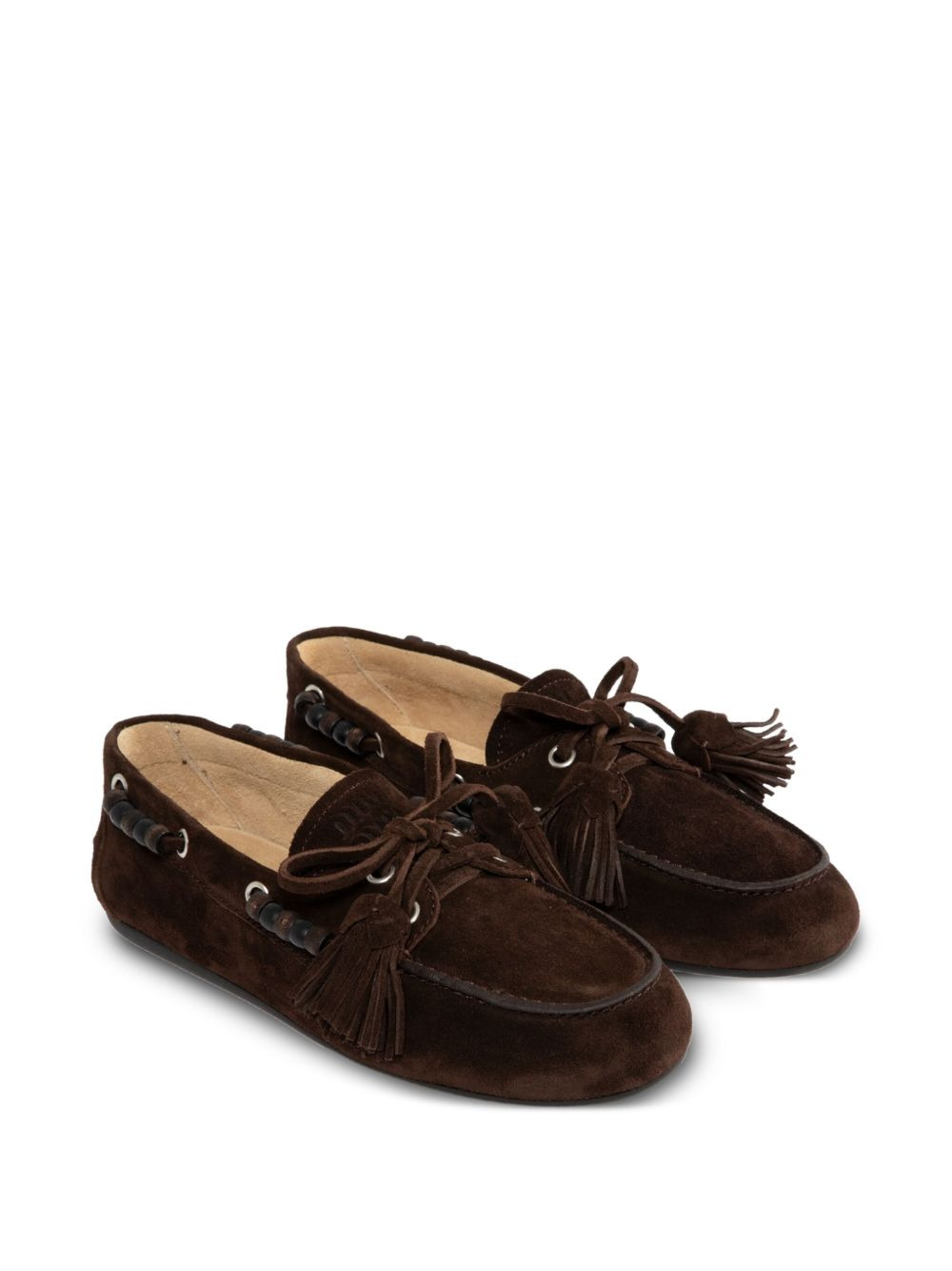 beaded tassel loafers - 2