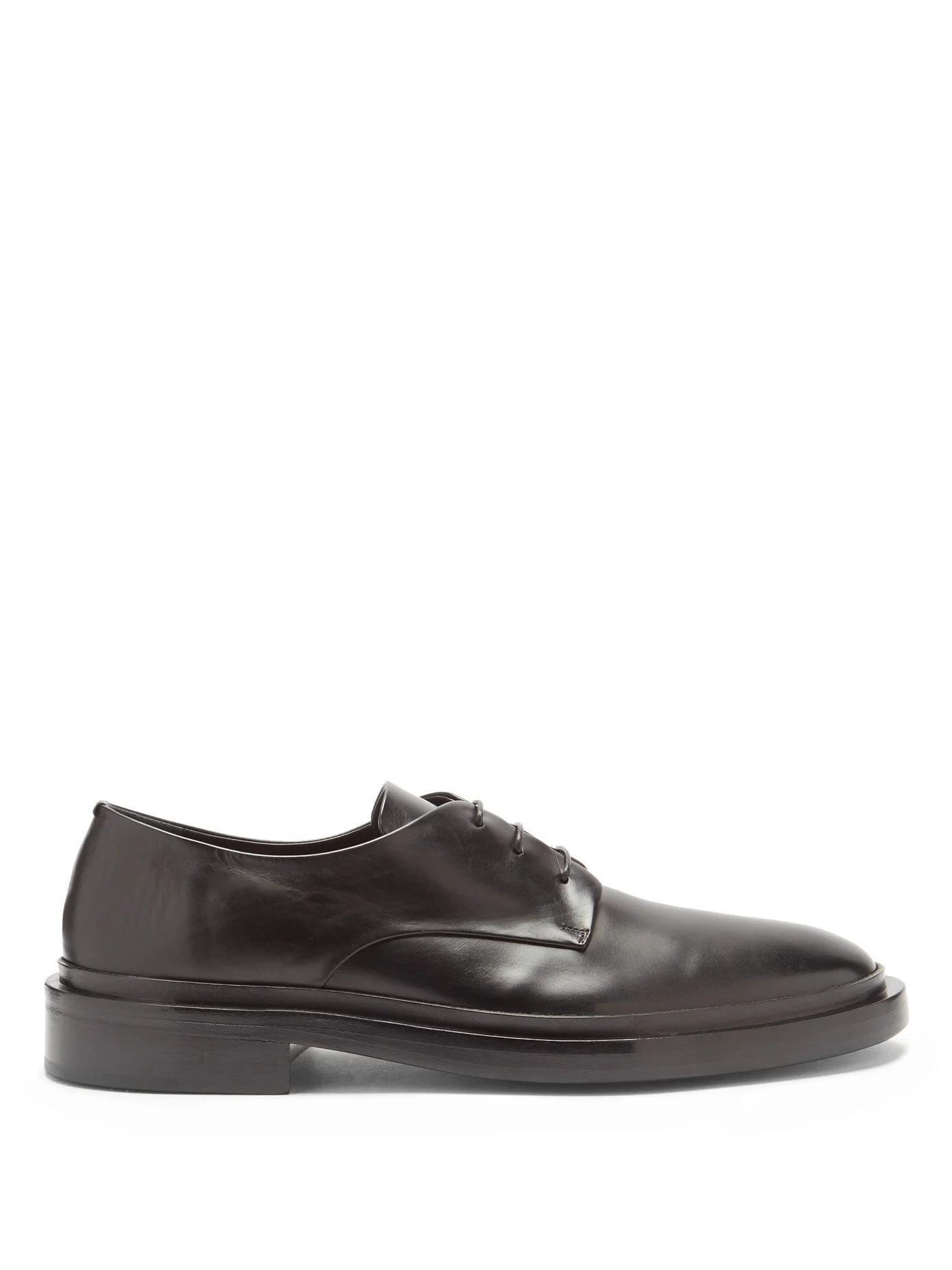 Lace-up leather derby shoes - 1