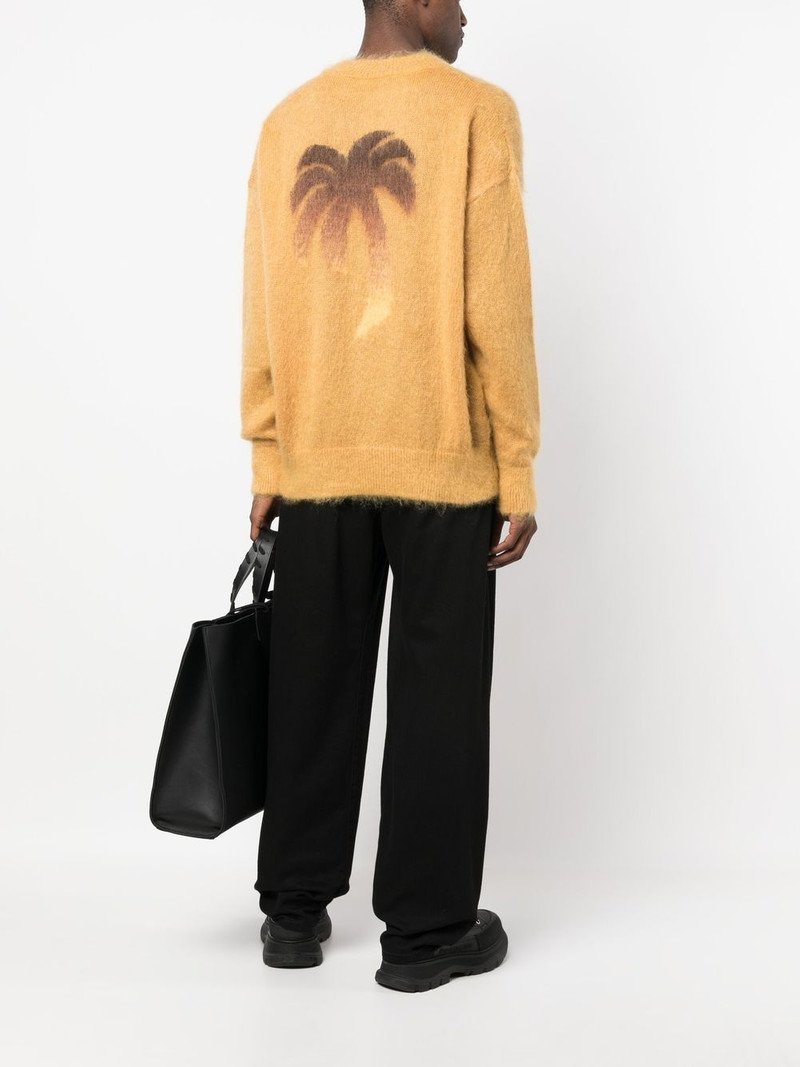 Palm Angels palm-motif crew-neck jumper outlook