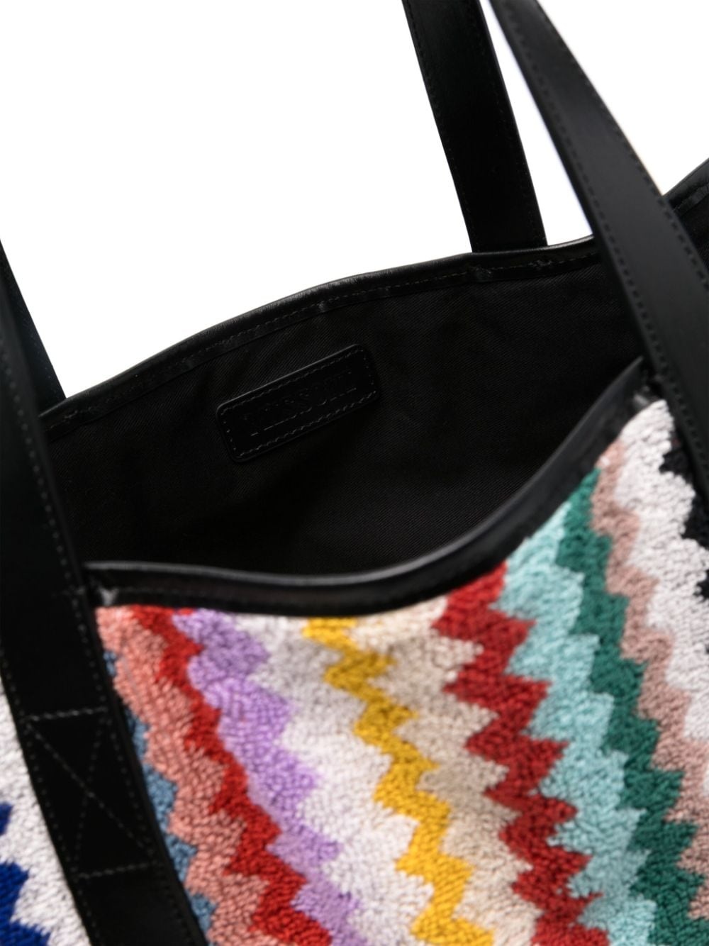 zigzag cotton tote bag - 5