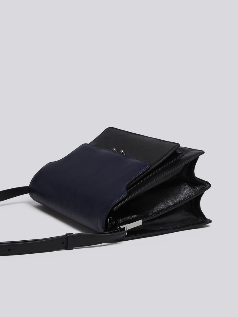 TRUNK SOFT LARGE BAG IN BLUE AND BLACK LEATHER 5