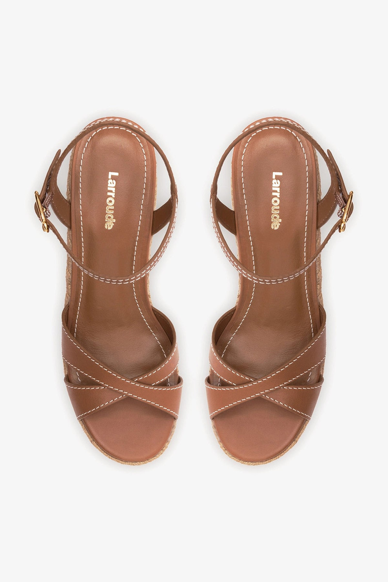 Bianca Espadrille Sandal Caramel Leather 5
