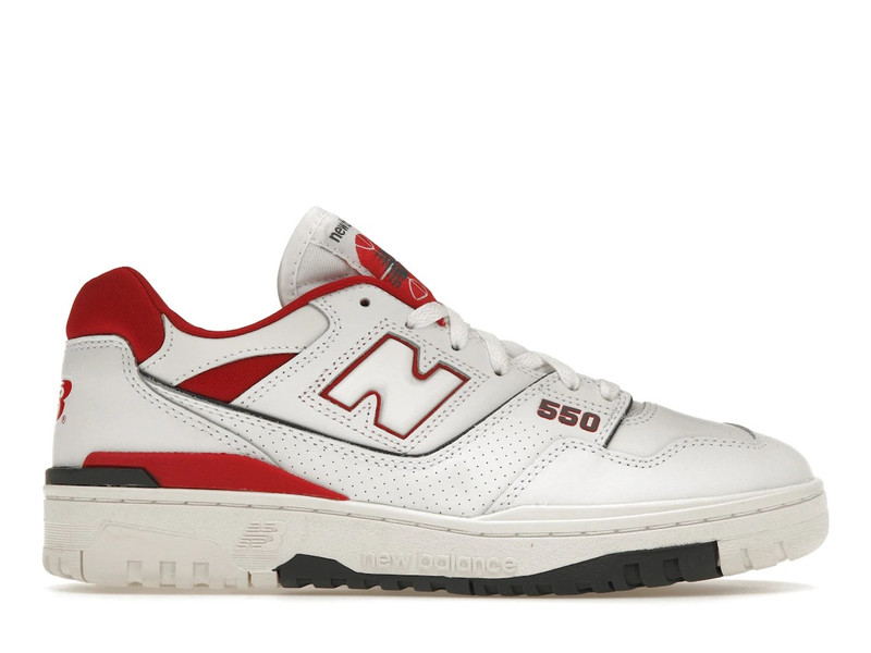 New Balance 550 White Team Red Navy JD Sports Exclusive - 1