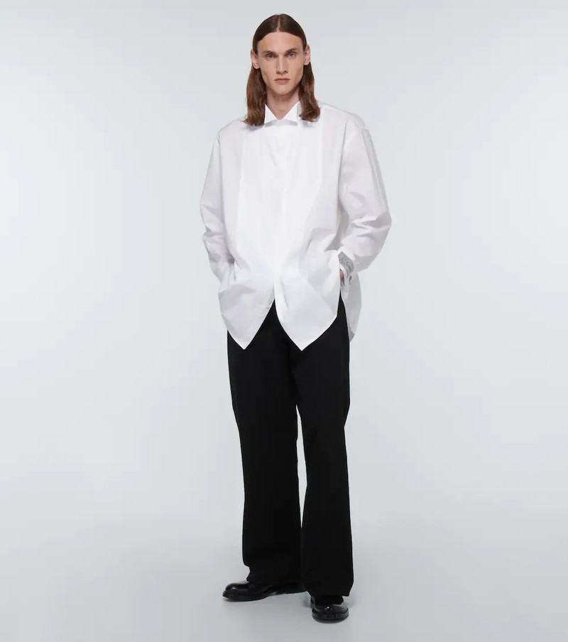 Raf Simons 로고 패치 버튼 업 셔츠 outlook
